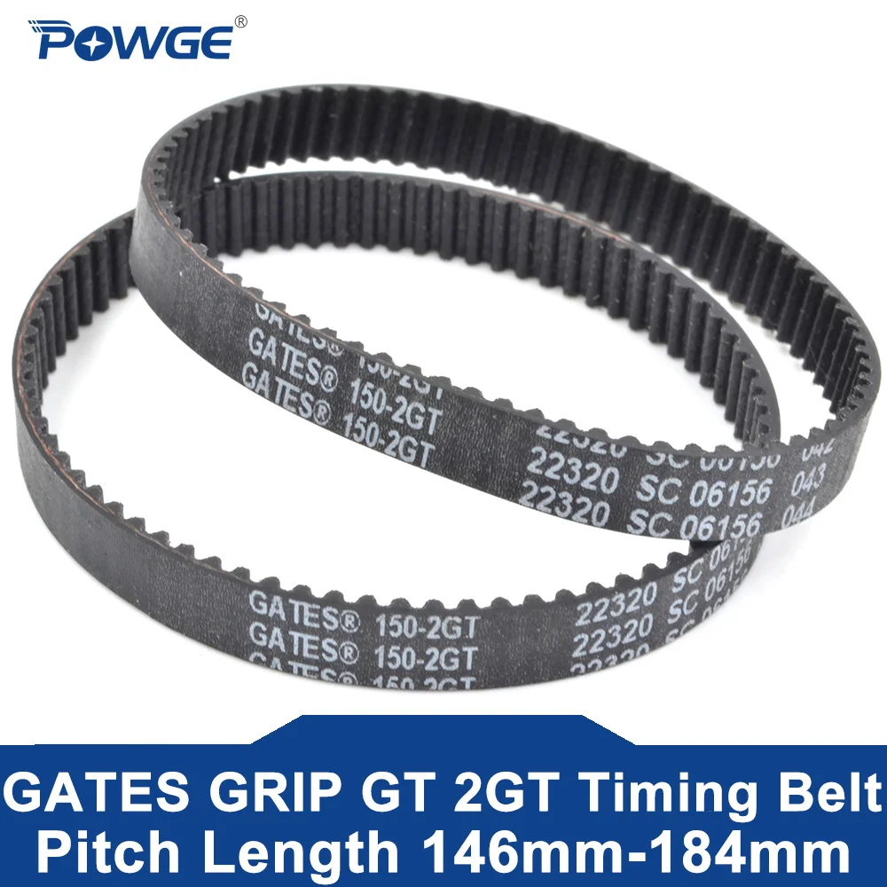 

POWGE GATES 2GT Timing belt Lp=146 148 150 152 154 156 158 160 162 164 166 168 170 172 174 176 178 180 182 184 Width 3-15 Rubber