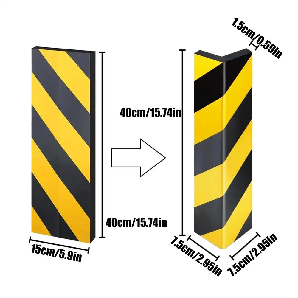 מגן פינת רפלקטיבי חזק לקיר המוסך של הרכב, הגנה מפני התנגשות ומניעת שריטות, רצועת פום לחניה במחסן