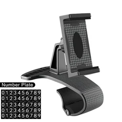 Universal Car Dashboard Phone Holder | Secure Clip Mount for Smartphones & GPS Devices (Gray T For HUD)
