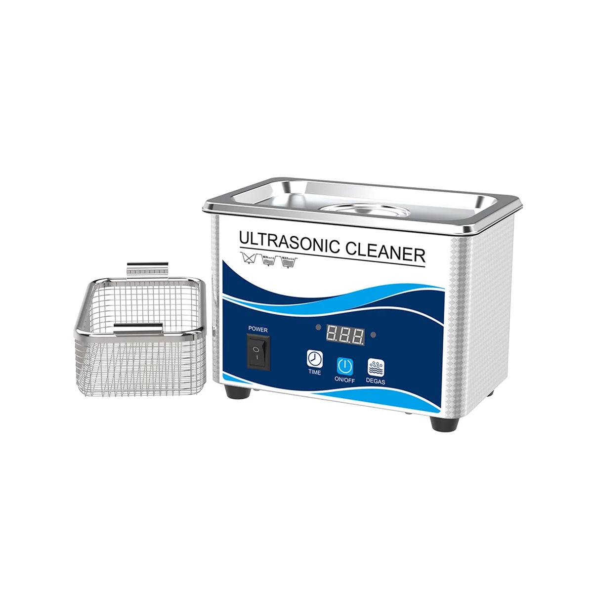 가정용 디지털 시계 쥬얼리 초음파 클리너, 스테인리스 스틸 욕조, EU 플러그, 60W, 800ml