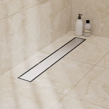 2-in-1 Siphonic Linear Shower Drain Lavatory Bathroom Shower Drainage Side Floor Drains