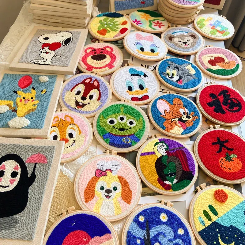 DIY Craft Punch Needle Embroidery Kits Sewing Kit Needlework Cross Stitch for Beginner Magic Pock Pen Set Home Painting Decor - Image 4