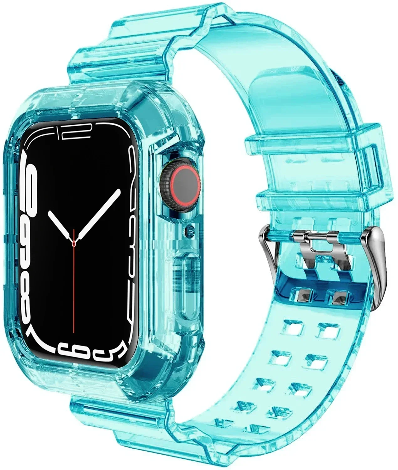 Transparent Protective Band and Case for Apple Watch - Clear Plastic Strap