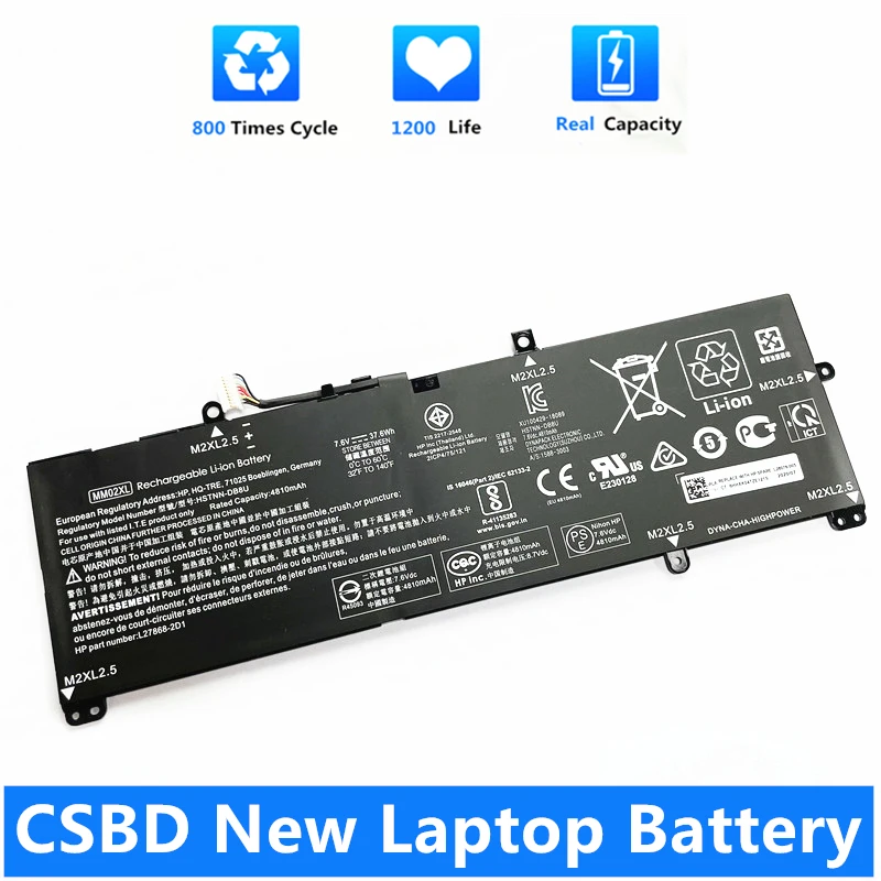 

CSBD New MM02XL HSTNN-IB8Q DB8U L27868-2D1 L28076-005 Аккумулятор для HP Pavilion 13-AN0001NA AN0302NG AN0066UR