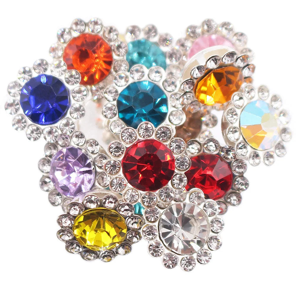 30pcs-100pcs 믹스 컬러 크리스탈 Strass 실버 레이스 클로 돌 의류에 대 한 라인 석 바느질 패브릭 공예 의류 보석 비즈