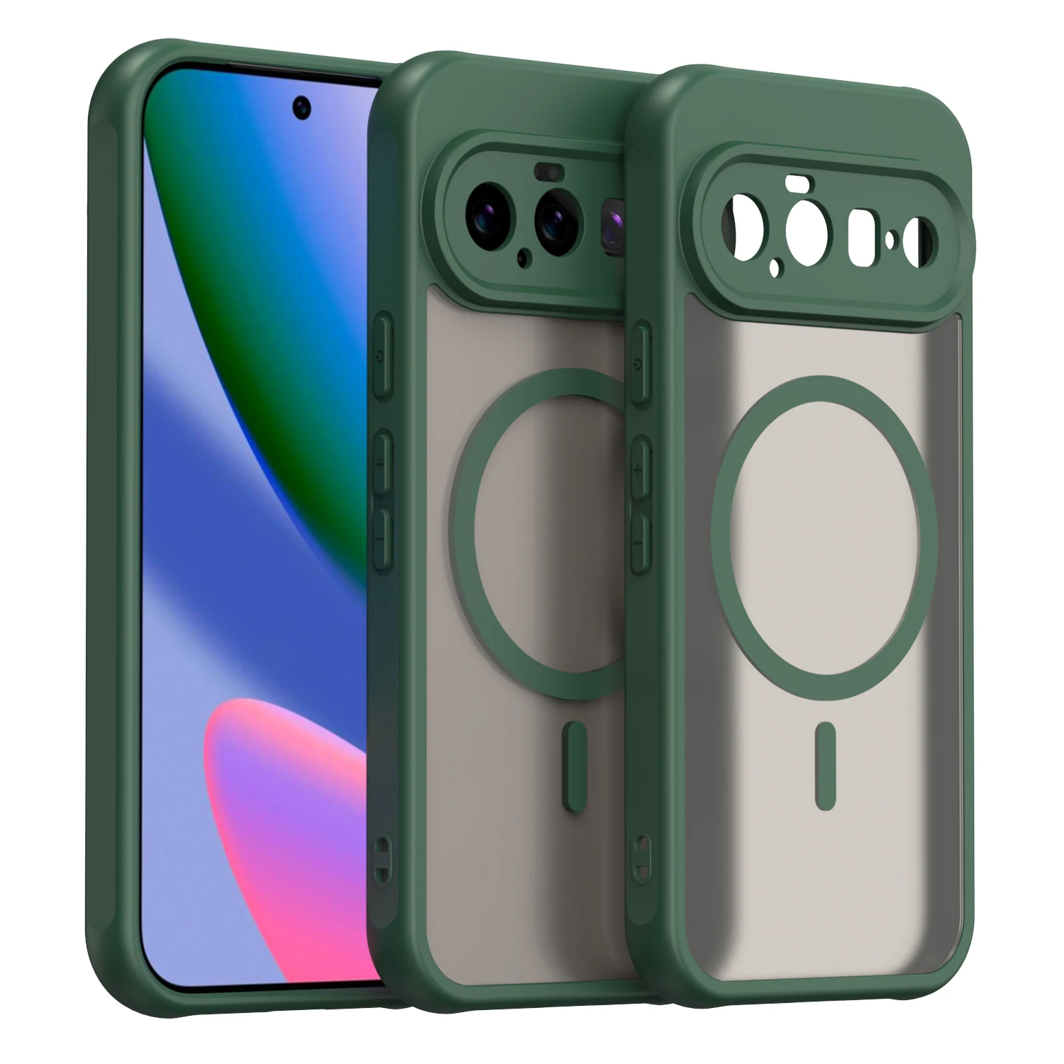 Premium Matte Transparent Magnetic Wireless Charging Case