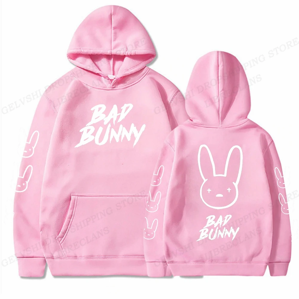 thumbnail image 1 of Sudadera con capucha de rapero Bad Bunny para hombre y mujer, jersey con estampado de conejo, ropa de calle de Hip Hop, chándal Unisex, 1 of 5