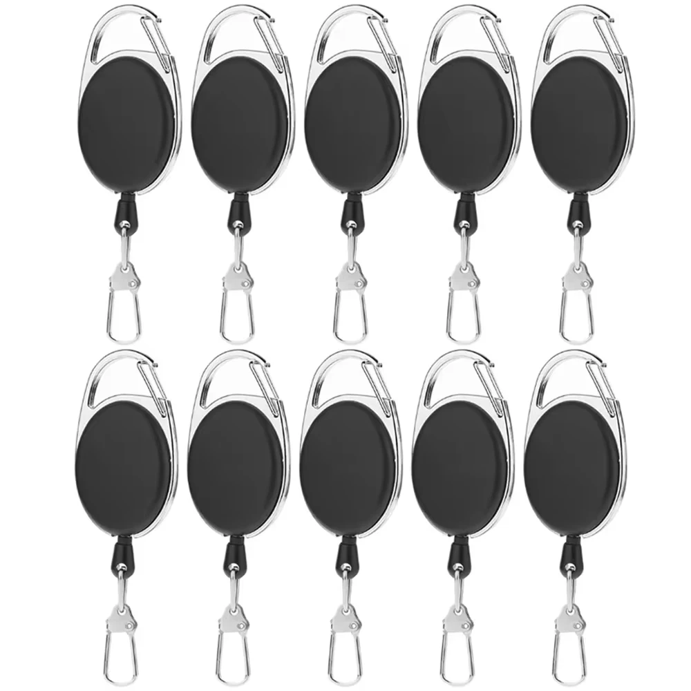 Elastic Key Chain Fly Fishing Retractor Tools Extractor Keeper Retractable Key Chain Zinc Alloy Rings