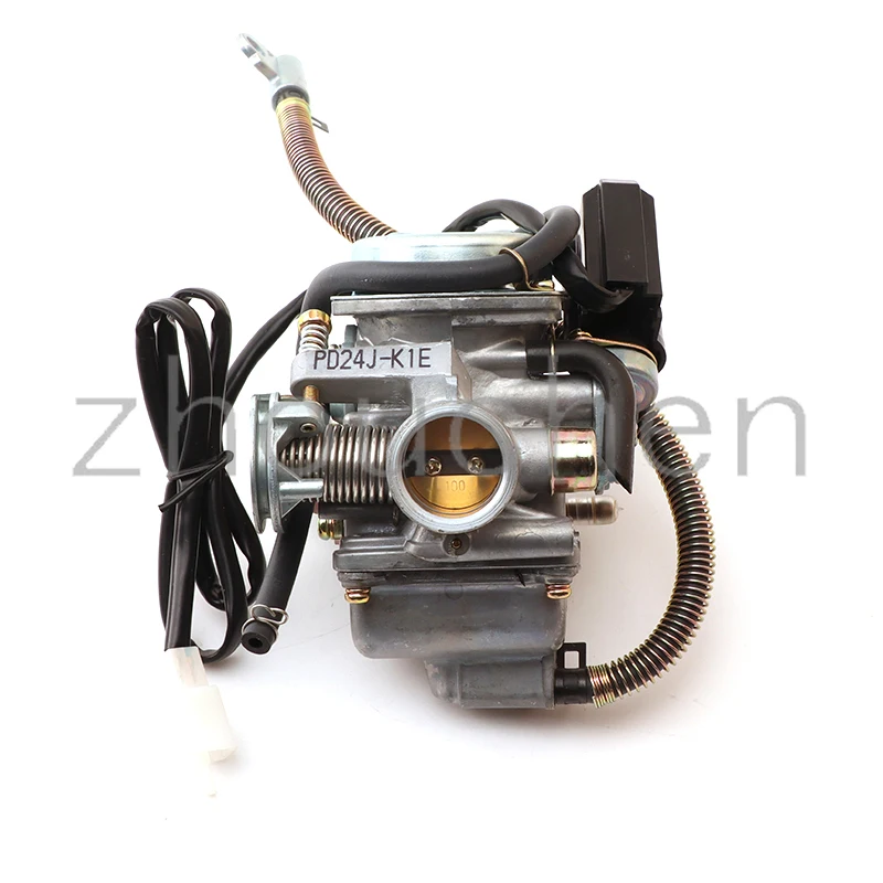 

Size 24mm PD24J CVK Carburetor Carb with Electric Choke GY6 125cc 150cc Scooter Moped Buggy152QMI 157QMJ ATV Go kart Engine