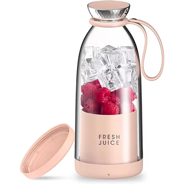 Mélangeur de bouteilles de jus frais USB ju479, 500ml, 2400mAh, sans fil, pour fruits, milkshake, glace, tasse de broyage, plus 6 1