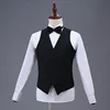 Fashion Suit Vest for Wedding Tuxedo Suits Men's White Black One Piece Formal Waistcoat Party Stage Performance Suit Vest 6