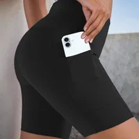 Summer Plus Size Shorts Women Sports High Waist Shorts Gym Workout Running Leggings with Pocket Sexy Hip Lift Cycling Shorts - Image 3