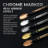1/5 Pcs Chrome Marker Set Quick Dry Model DIY Paint DIY Art Projects Metal Ceramic Color Correction Calligraphy Home Office Tool 1