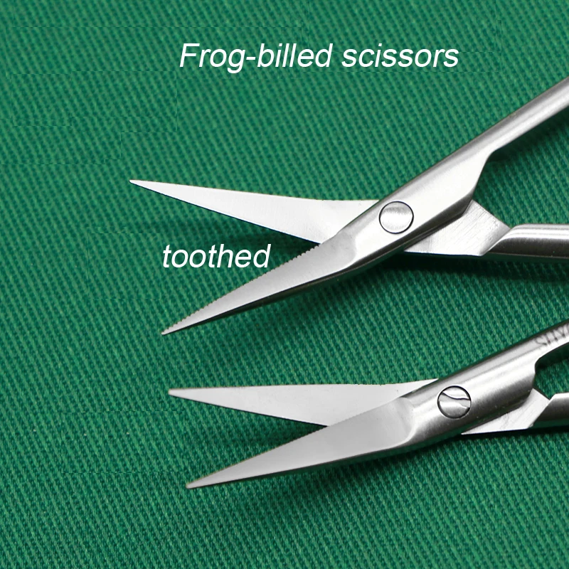 Bird's beak nose septum scissors oblique mouth 45° nose device frog mouth scissors 1pcs 5