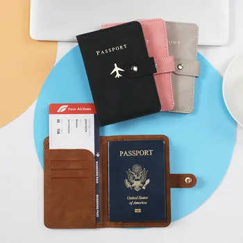 Porta passaporto da viaggio Organizer Porta carte di credito per uomo/donna Custodia essenziale per accessori da viaggio