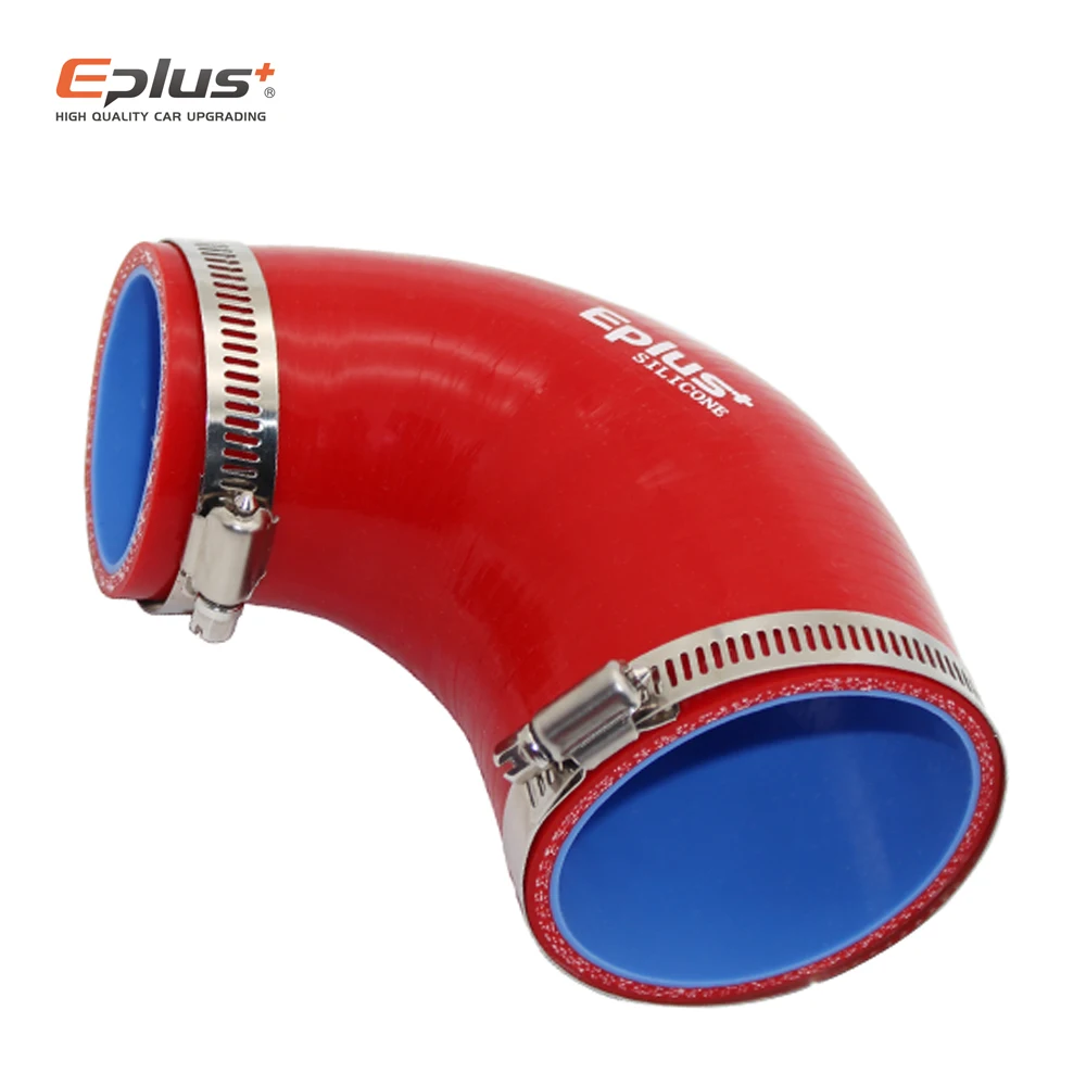 Silicone Hose Universal 90 Degrees Reducer Braided Tubing Car Intercooler Turbo Mechanical Plumbing Connecting Red Multi Size