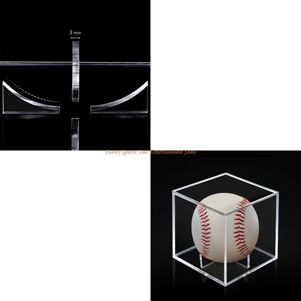 C4DE Durável Quadrado Baseball Show Box Suprimentos Esportivos Protetor Bola Autógrafo