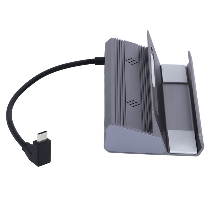 AEE7-Rocoren 스팀 도킹 스테이션 6 In 1 허브 USB 유형 C - 호환 4K 60Hz RJ45 USB 3.0 Steamdeck 충전 TV 베이스