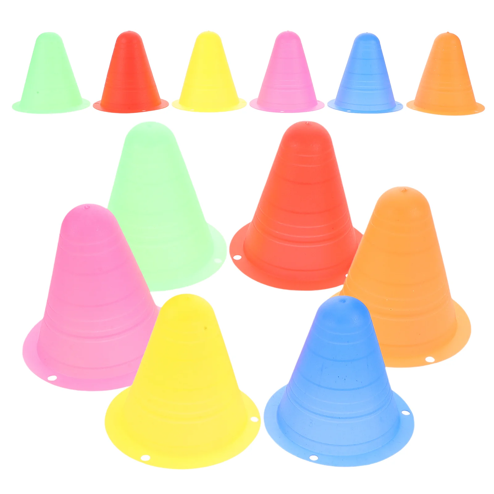 12 Pcs Roller Skating Pile Agility Cones Soccer For Mini Traffic Plastic Team Sports Training Drills Football Yard Markers Cone