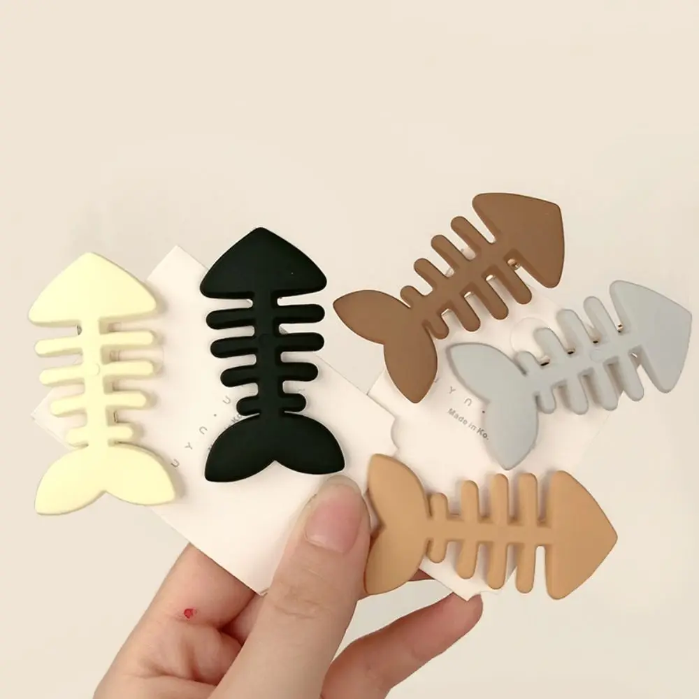 Korean Style Animal Fish Bone Hair Clip Plastic Y2k Geometry Hair Accessories Headwear Barrettes Hair Ornament