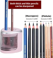 Tenwin New Two-hole Electric Automatic Pencil Sharpener Switch Pencil Sharpener Home Office School Supplies Stationery Art 2
