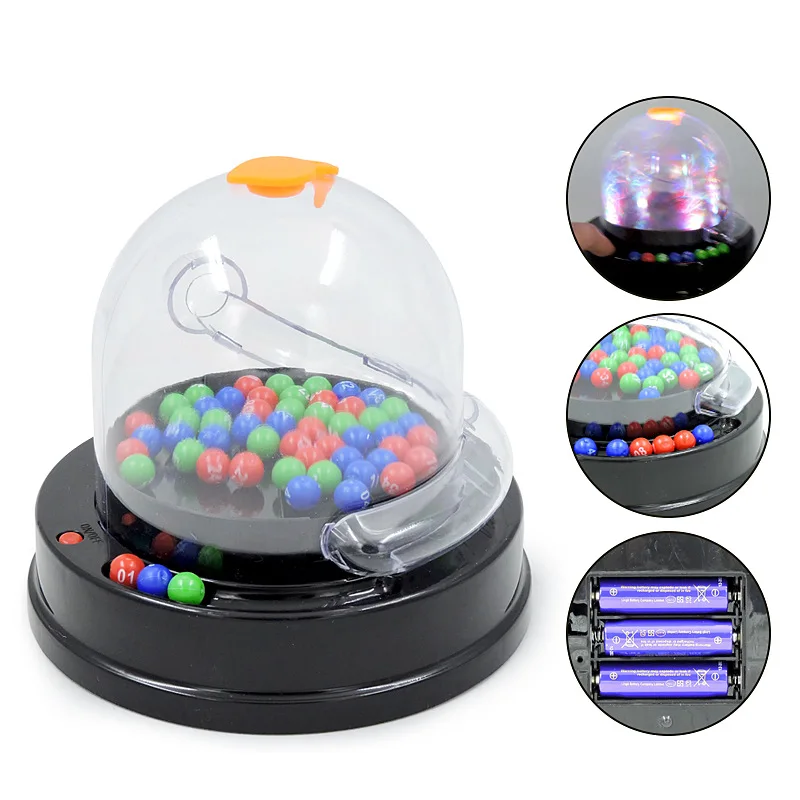 Aqumotic Electronic Bingo Balls Machine Mini Lucky Slot Model 1Pc Raffle Drum 2 Colori 3 Colori Per Fun Cage E Ball Spinner