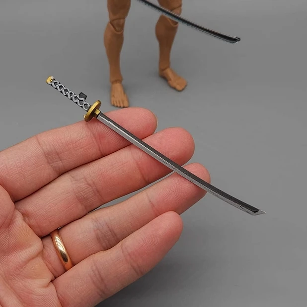 1/12 日本のサムライソード古代サムライロングソードミニ武器