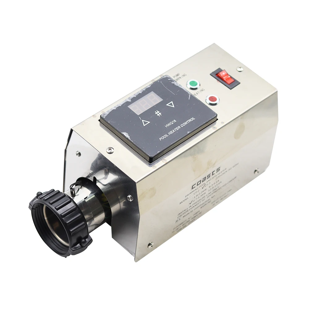 3KW 220V Pool Heater Electric Swimming Pool and SPA Bath Heating Tub Water Heater Thermostat 220V Swimming Pool Accessories 5