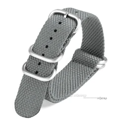 Premium Nylon Waterproof Sport Watch Strap - High - Quality Wristband - 22mm (Gray 1)