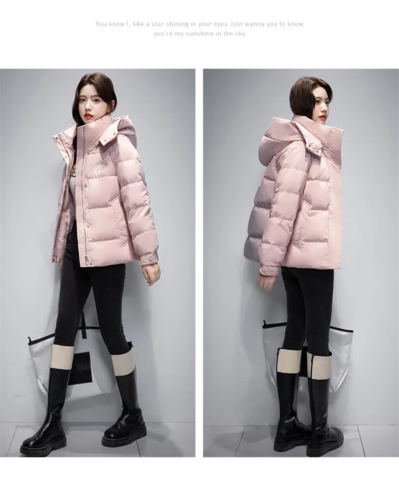 2026 Winter New Women's Korean Jacket Version Down Cotton-Padded Jacket Short Coat Short Female Padded Hooded Overwear