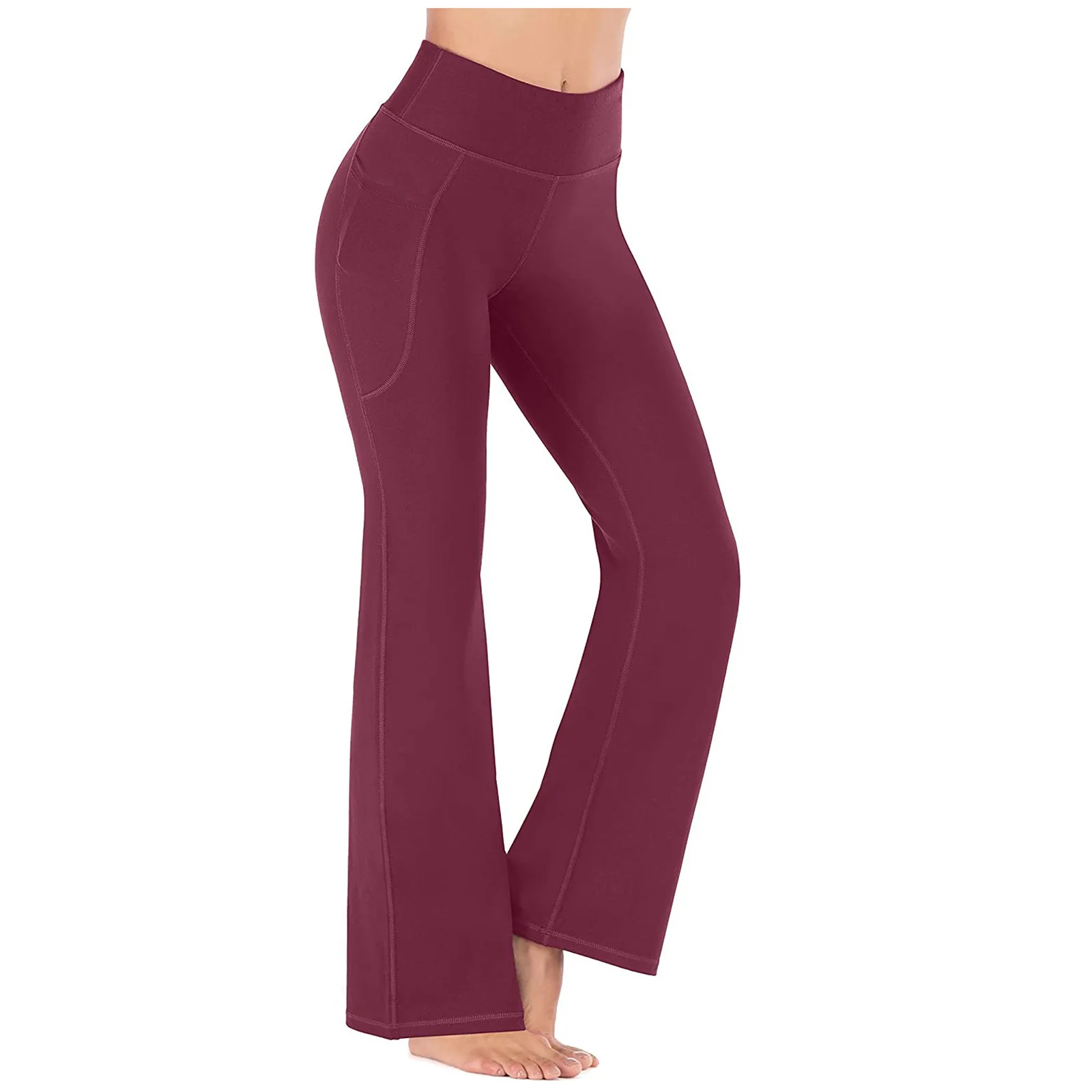 Women Workout Long Pants Fitness Workout Pants Fitness Sport Quick-Dry Yoga High Waist Flare Stretch Running Activewear