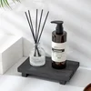Wood Tray Pedestal Stand Bathroom Decor Wooden Vanity Hands Soap Scented Candle Storage Holder Tray Kitchen Seasoning Holder 1