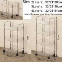 Mobile Shelf with Wheel Multi-Layers Storage Rack