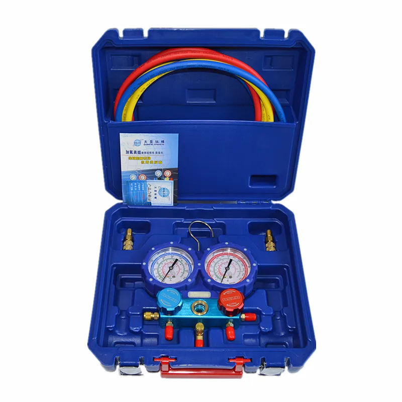 

Air conditioning fluorine meter group WK-P6002S precision refrigerant snow type pressure gauge with liquid double gauge R410A