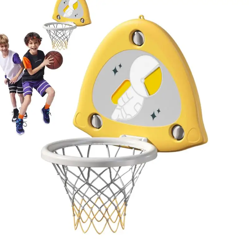 

Kid Basketball Hoop Adjustable Little Kids Basketball Hoop Set with Strong Suction Cup Includes Basketball Ball Cute Stickers