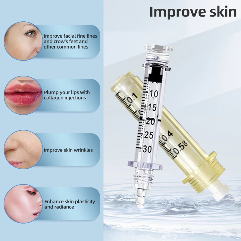 0.3&0.5ml Disposable Syringe Ampoule Head For Hyaluron Pen Lip Filler Lifting Hyaluronic Acid Gun Filler Injection Ampoule Head