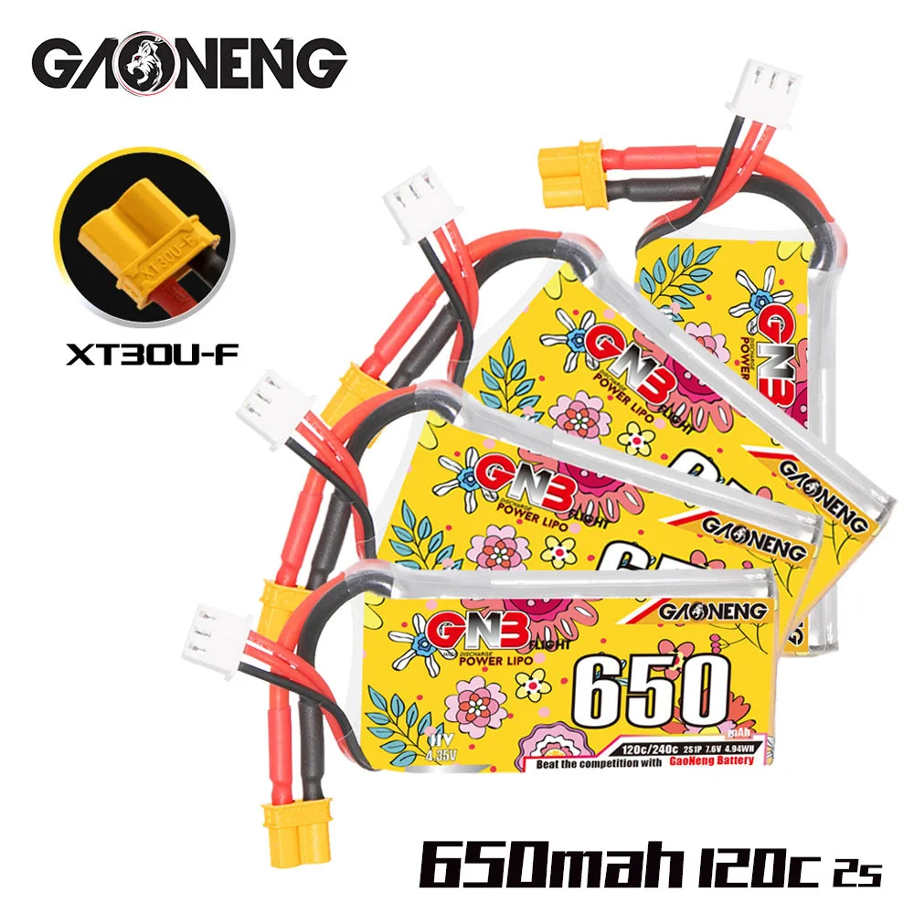 

GNB 2s 7.6v 650mAh 120c/240c Lipo Battery For RC Helicopter Quadcopter FPV Racing Drone Spare Parts 2s Drones Battery