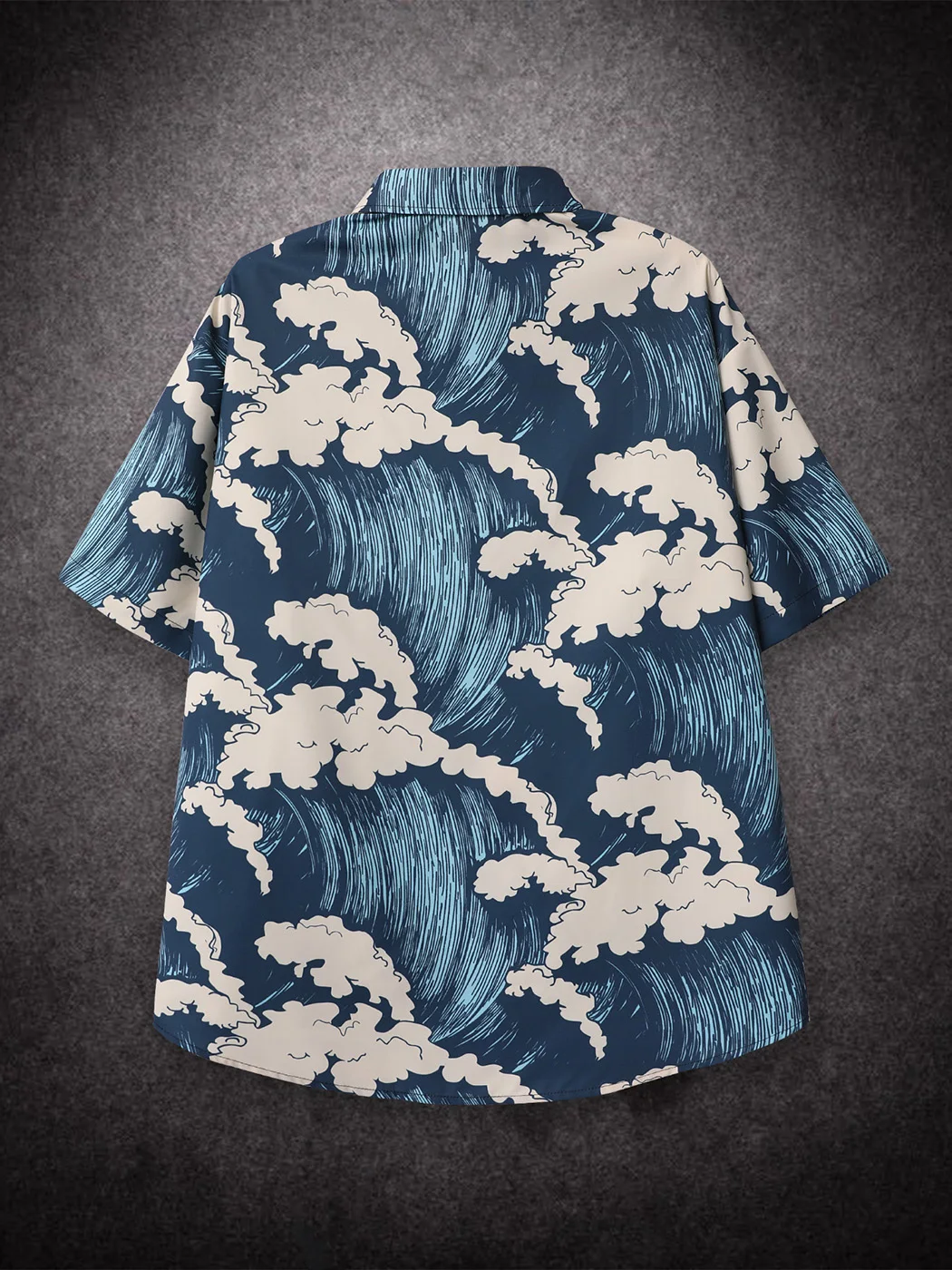 Men Casual Shirt Oversized Shortsleeve Summer Loose Cardigan Creative Printing Streetwear Japanese