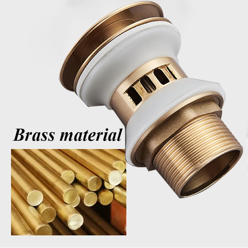 Basin Pop-up Drain Filter Brass Bathroom Strainer Bounce Core Bath Stopper Shower Filters Catcher Kitchen Sink Drain Accessories