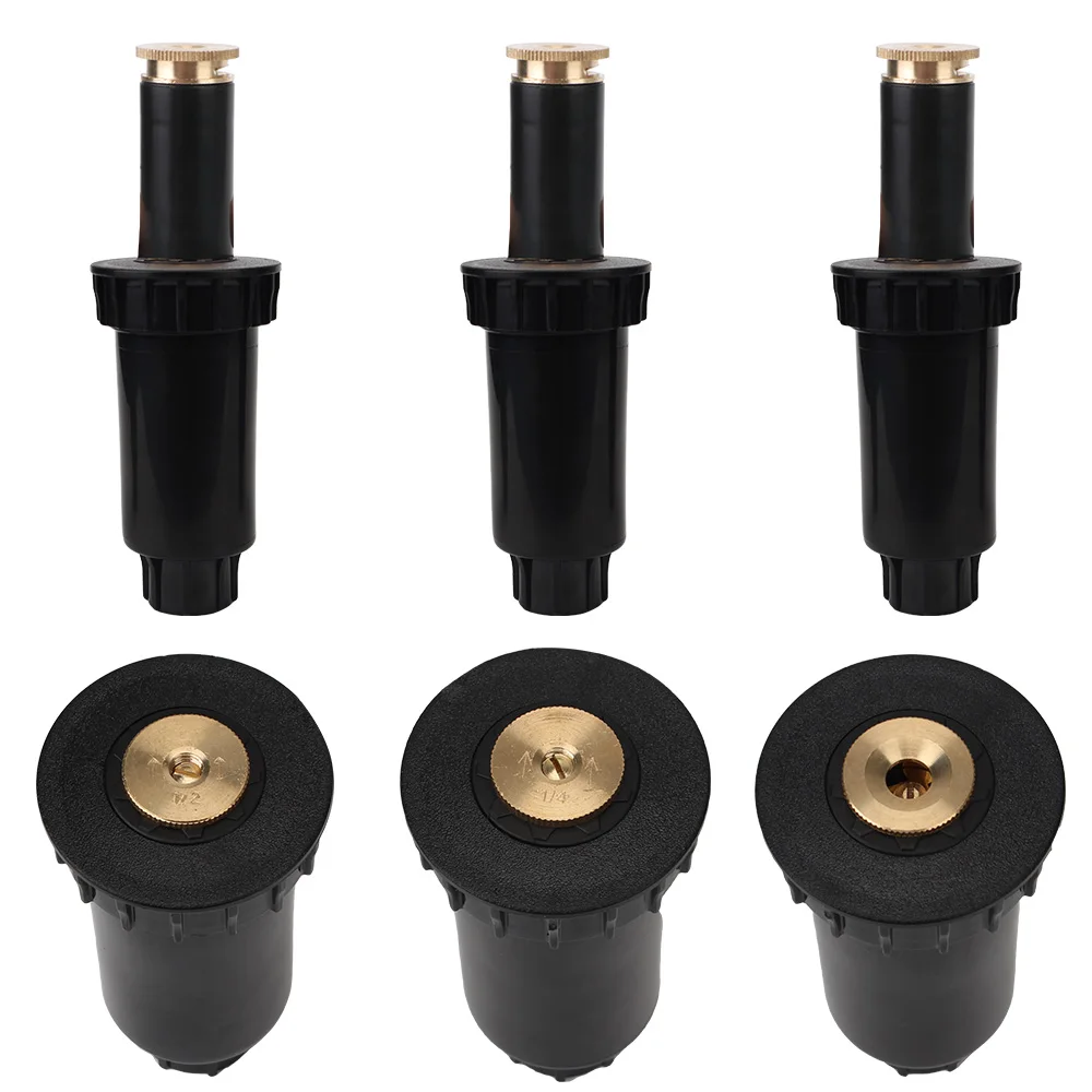 Garden Spray Nozzle Automatic Pop up Sprinklers Lawn Watering Sprinkler Head 90/180/360 Degree Irrigation Watering Tool