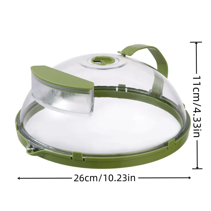 Microwave Food Cover Clear Microwave Splatter Cover with Water Steamer and Handle 10 Inch Plate Kitchen Gadgets
