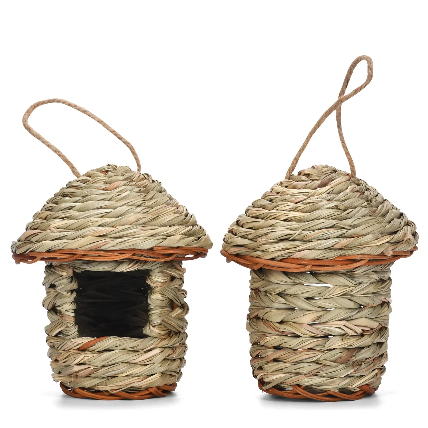 Birds Nest Bird Cage Natural Grass Egg Cage Bird House Outdoor Decorative Weaved Hanging Parrot Nest Houses Pet Bedroom bird house bird cage bird nest pet sleeping bed bird sleeping bed