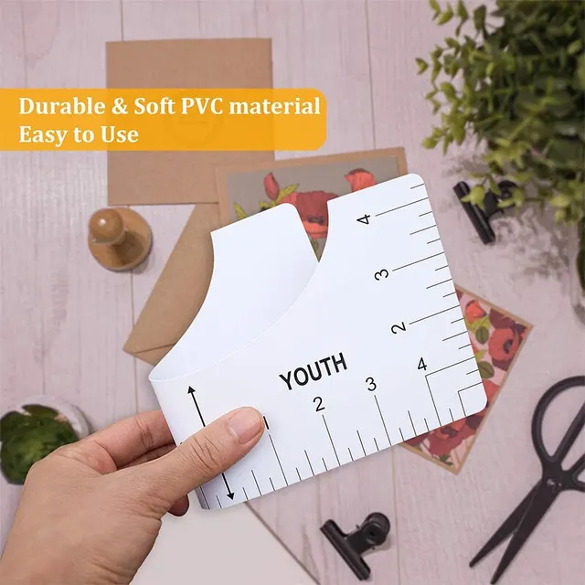 4 Pcs T Shirt Alignment Ruler 4