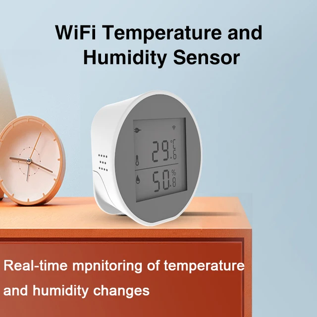 Tuya Smart WIFI Temperature And Humidity Sensor Indoor Hygrometer Thermometer With LCD Display Support USB powered 4