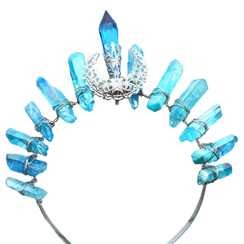 Crystal for Head Hoop Moon Hair Jewelry Bridesmaid Accessory Multiple Co