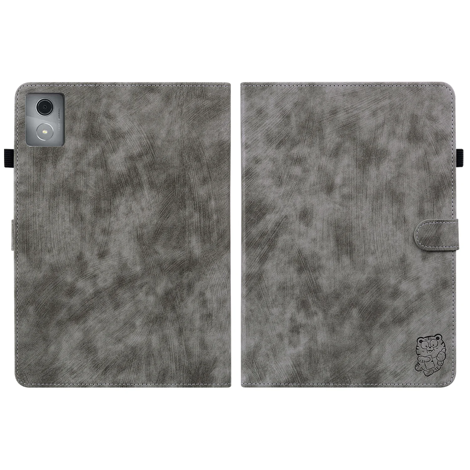Charming Tiger Flip Case: Shockproof, Foldable Stand, Solid Tablet Cover