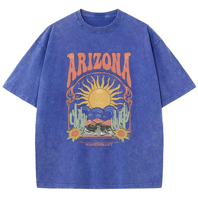 Women's Vintage Arizona Wildlife Graphic T-Shirt - Casual Loose Fit Cotton Tee