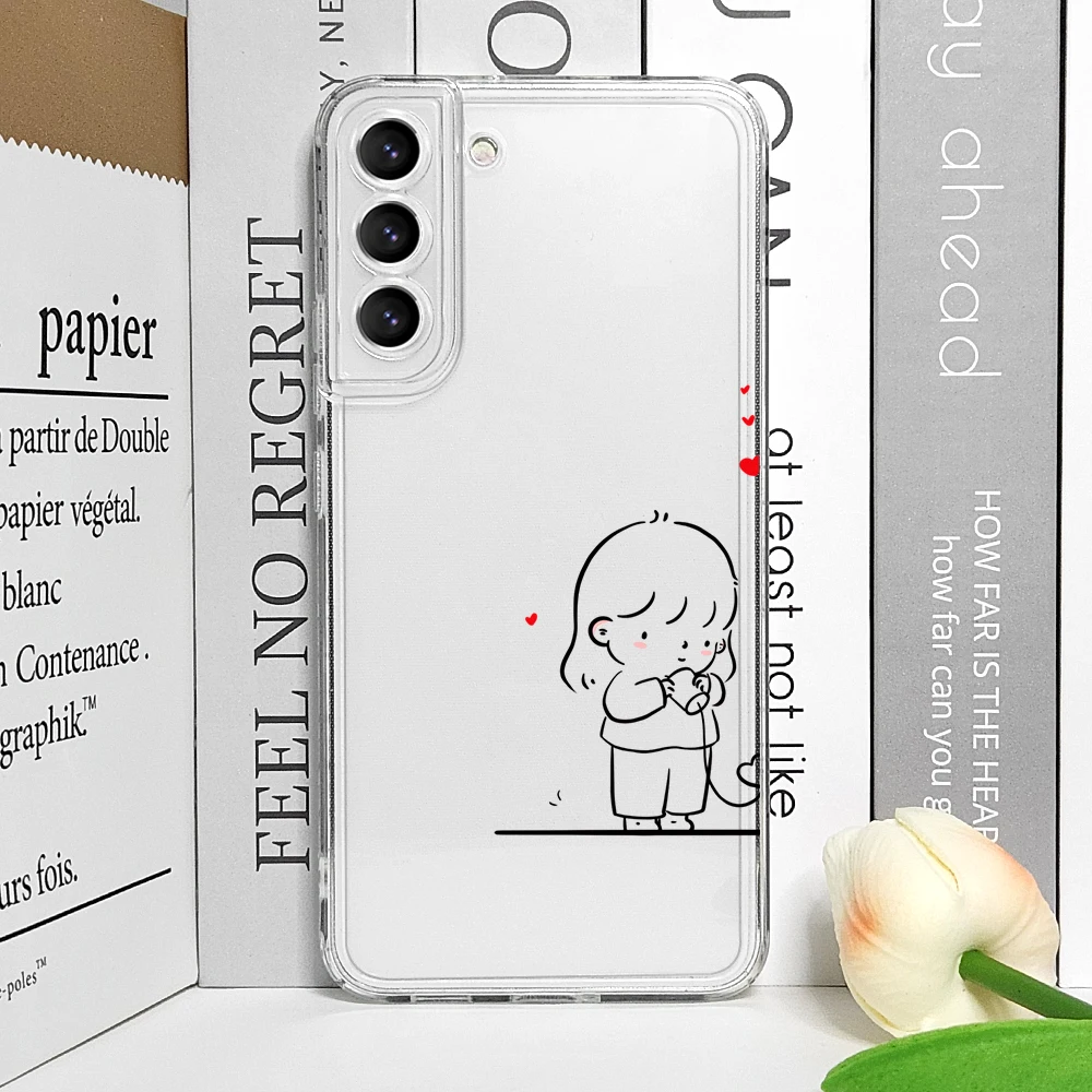 Creative Cute Matching Couple Pattern TPU Soft Phone Case