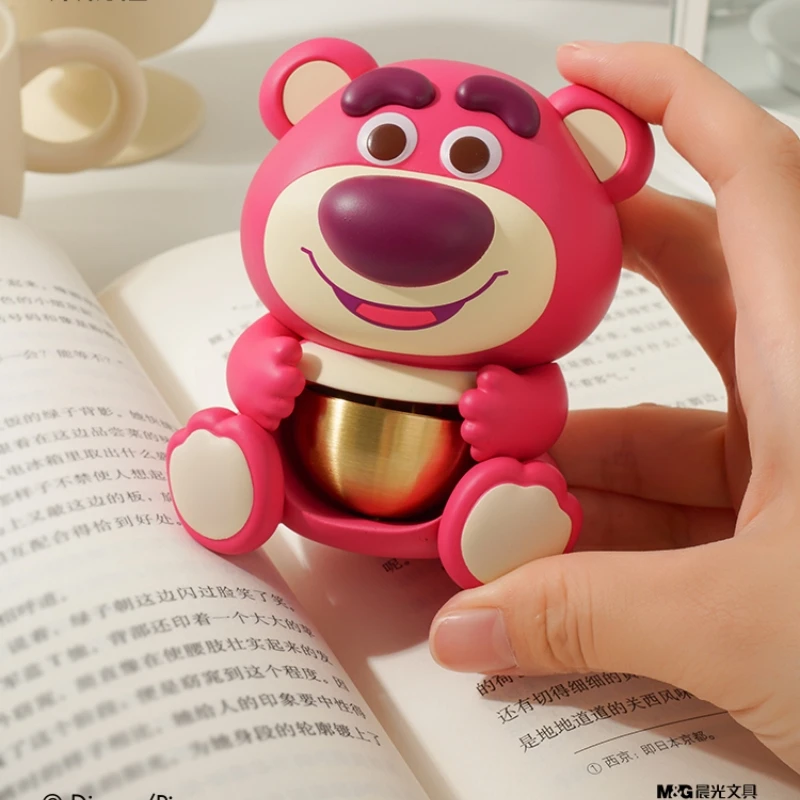 

New Disney Strawberry Bear Dopamine Entry Door Bell Refrigerator Decoration Magnetic Copper Bumper Bell Opening Reminder Entry