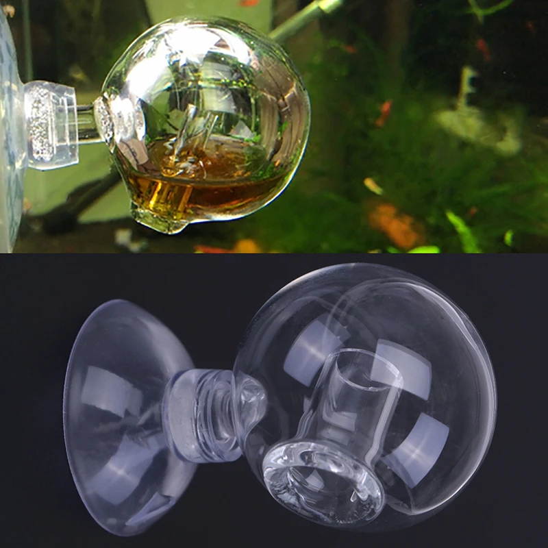 Diffuse Glass CO2 Drop Checker Aquarium Hang On CO2 Monitor Sensor Detector Indicator For Fish Tank Aquatic Planted Tank Test PH 2